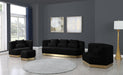 Marquis Black Velvet Sofa - Home And Beyond