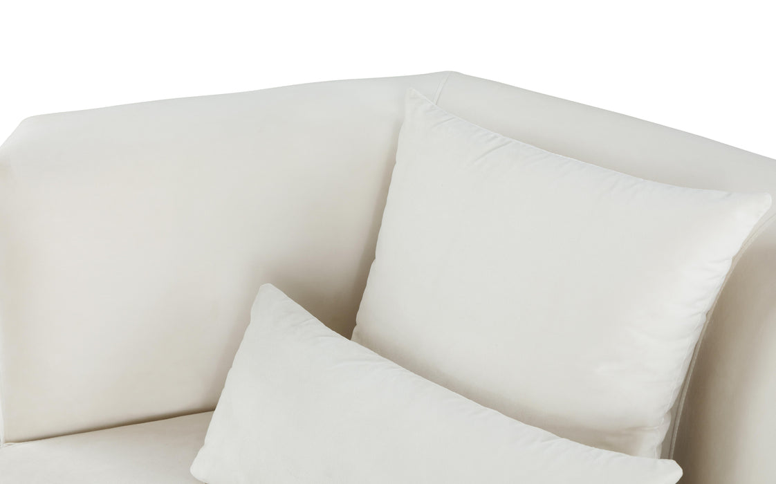 Marquis Cream Velvet Sofa - Home And Beyond