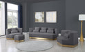 Marquis Grey Velvet Sofa - Home And Beyond