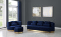 Marquis Navy Velvet Sofa - Home And Beyond