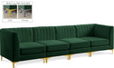 Alina Green Velvet Modular Sectional image