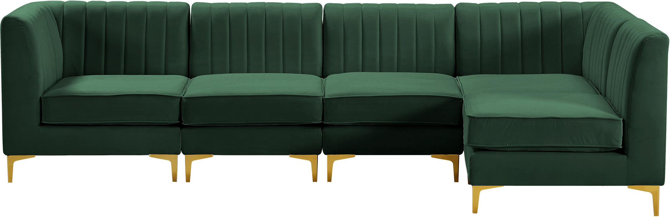 Alina Green Velvet Modular Sectional