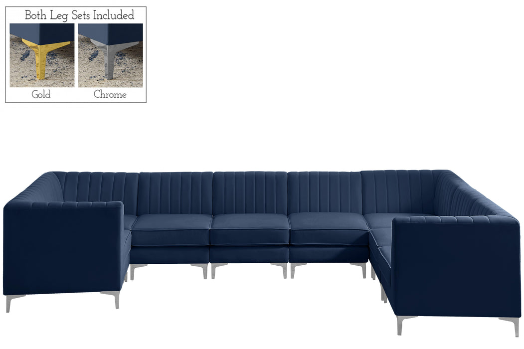 Alina Navy Velvet Modular Sectional