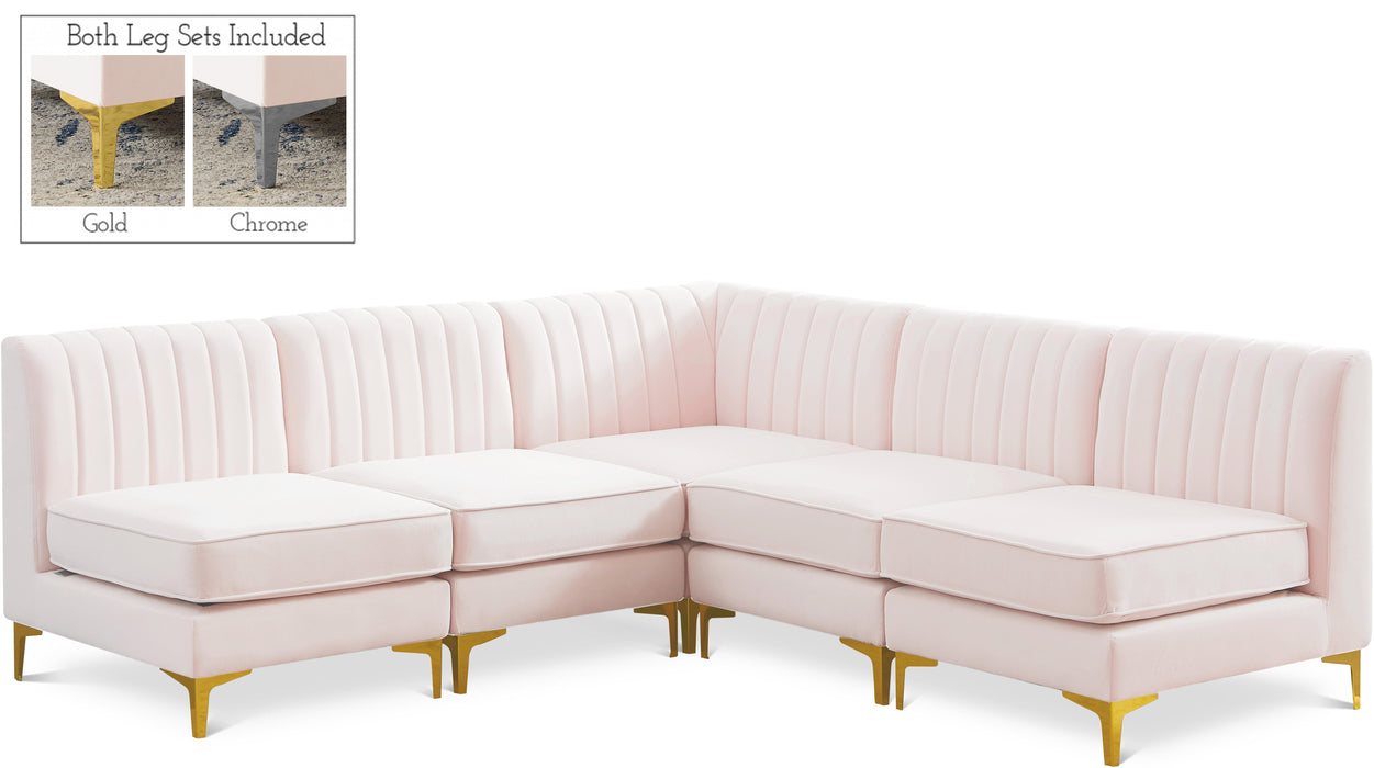 Alina Pink Velvet Modular Sectional