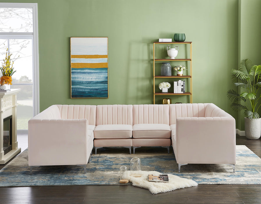 Alina Pink Velvet Modular Sectional