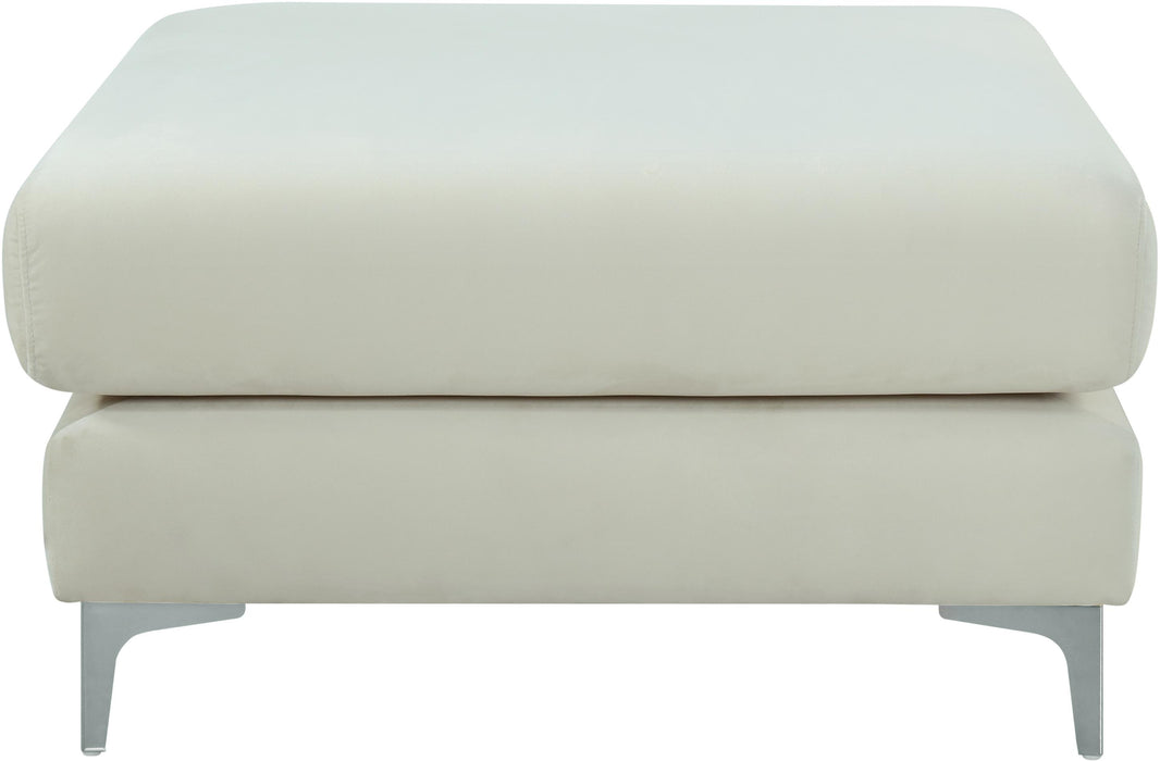 Julia Cream Velvet Modular Ottoman