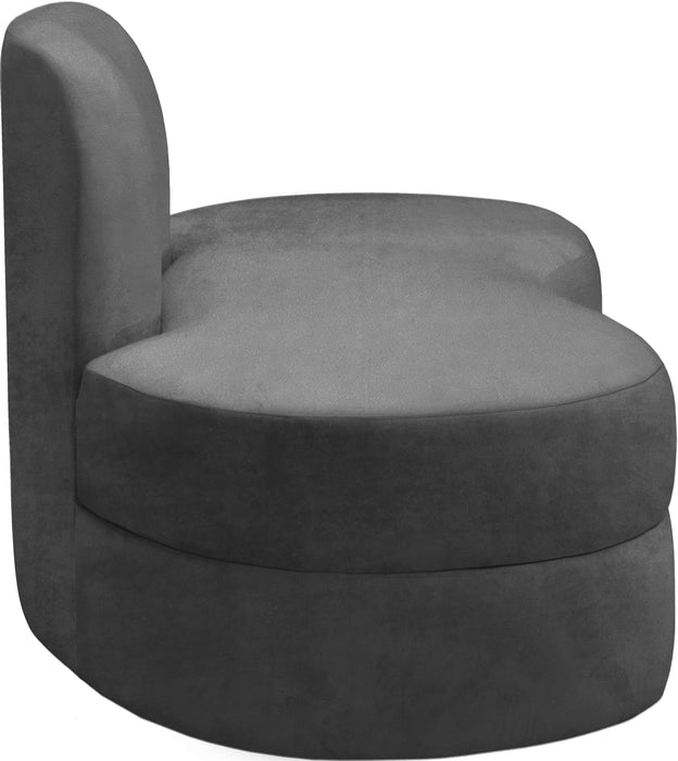 Mitzy Grey Velvet Loveseat