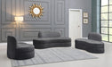 Mitzy Grey Velvet Loveseat - Home And Beyond