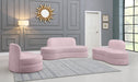 Mitzy Pink Velvet Loveseat - Home And Beyond