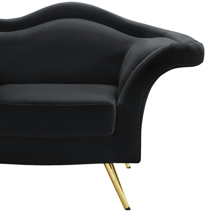 Lips Black Velvet Sofa