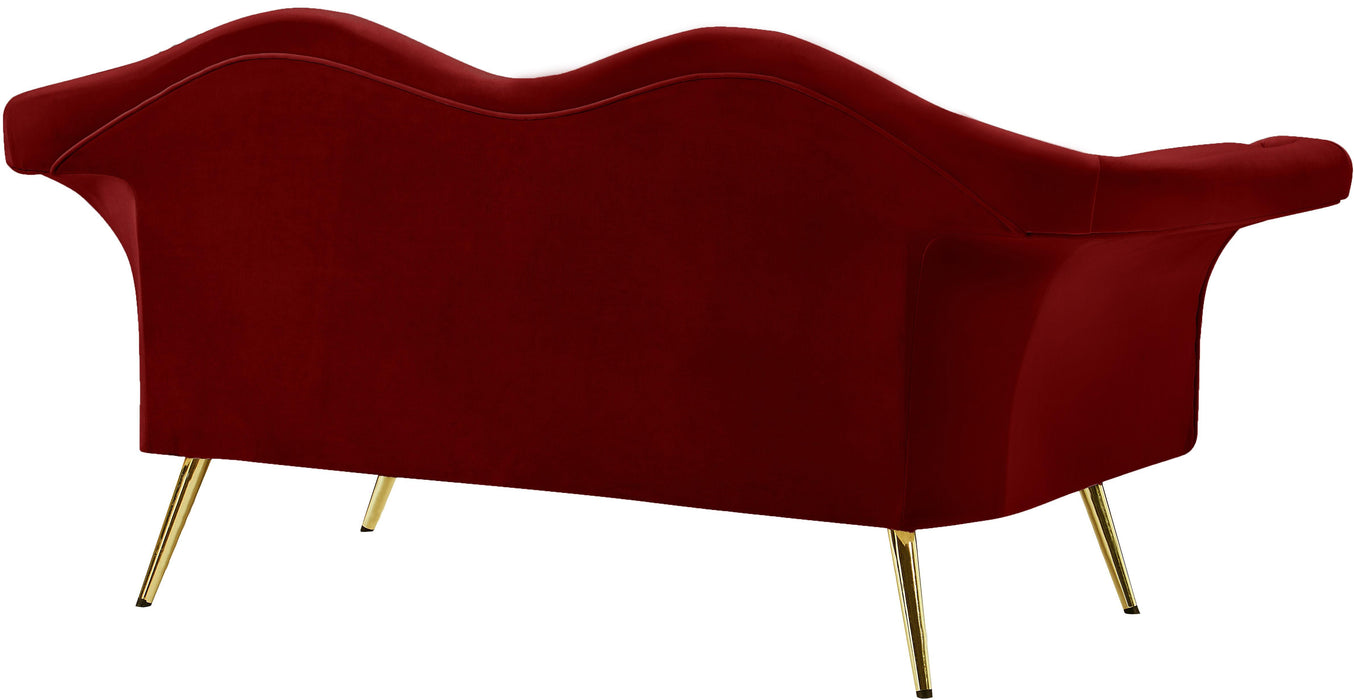 Lips Red Velvet Loveseat