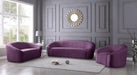 Riley Purple Velvet Loveseat - Home And Beyond