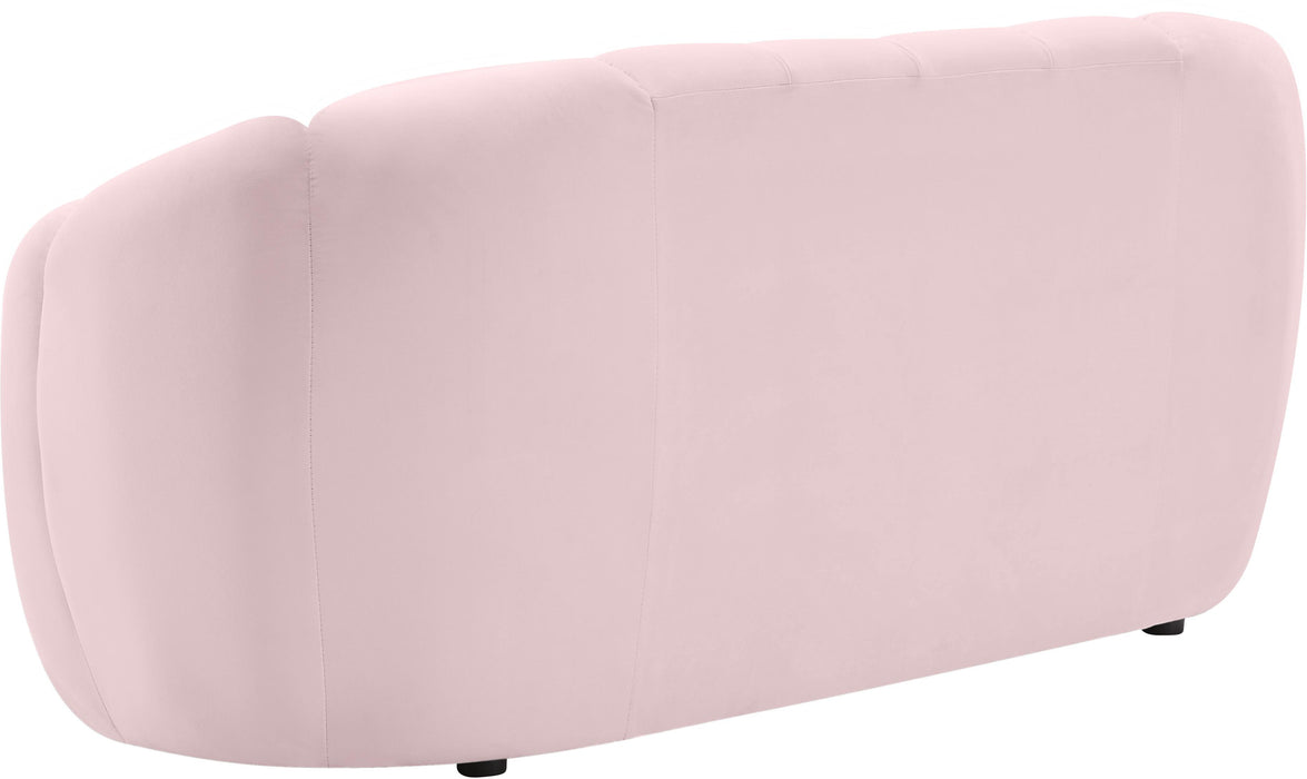 Elijah Pink Velvet Loveseat