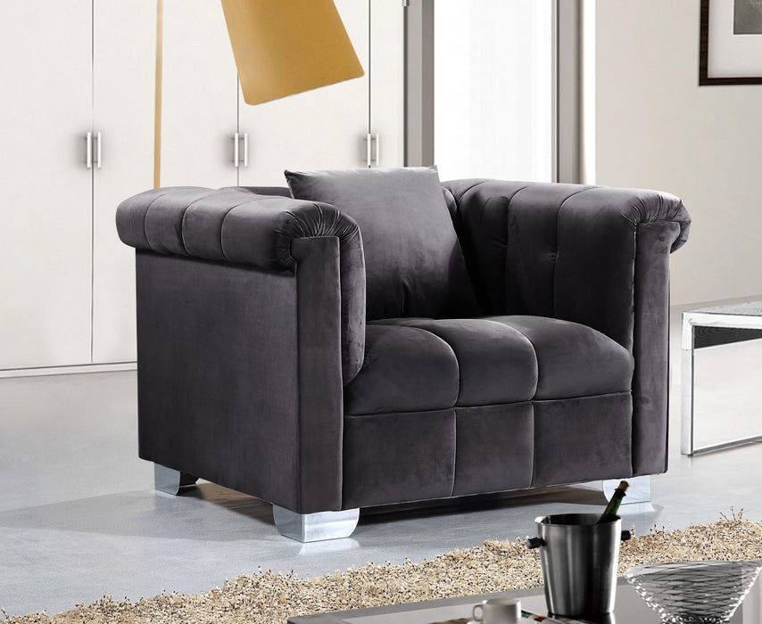 Kayla Grey Velvet Chair