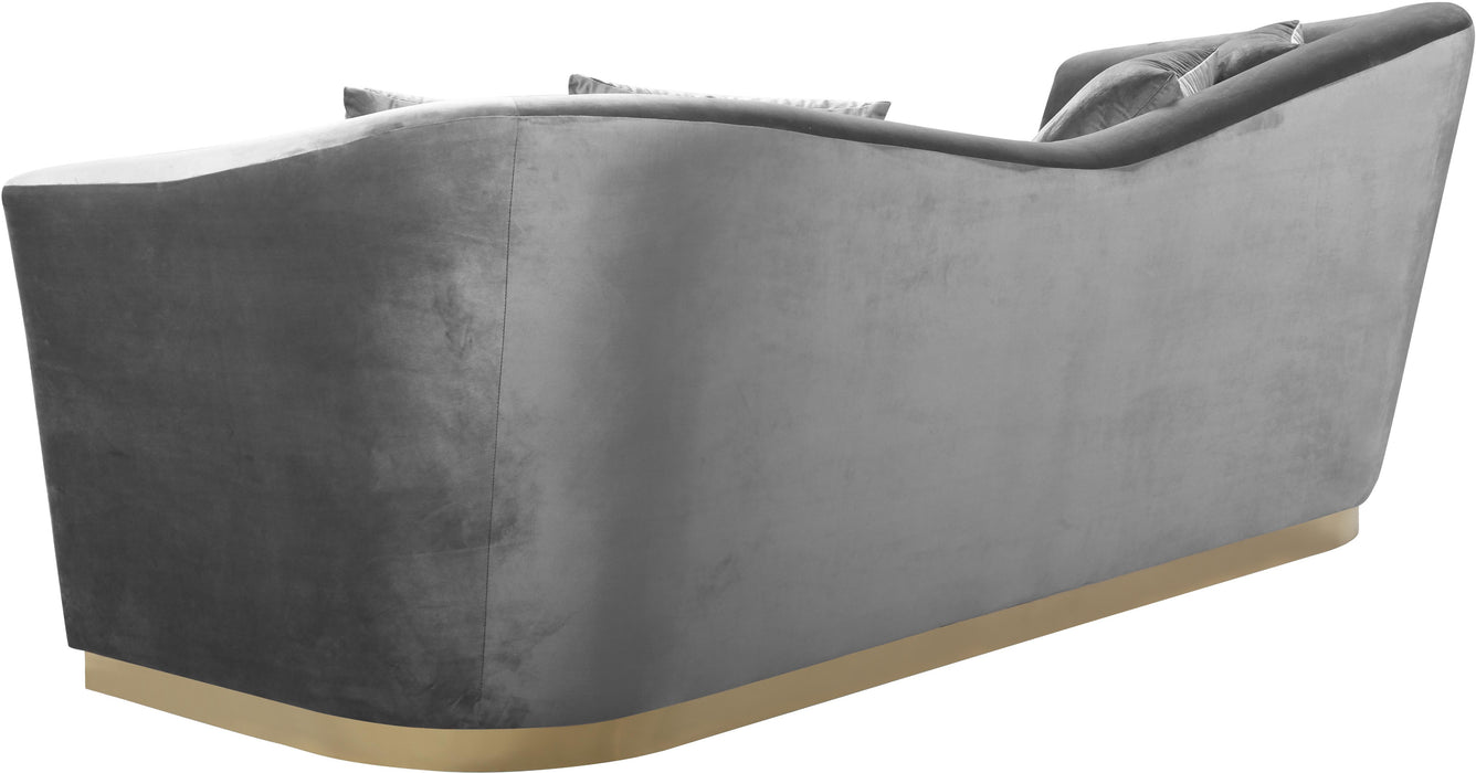 Arabella Grey Velvet Sofa