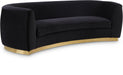 Julian Black Velvet Sofa image