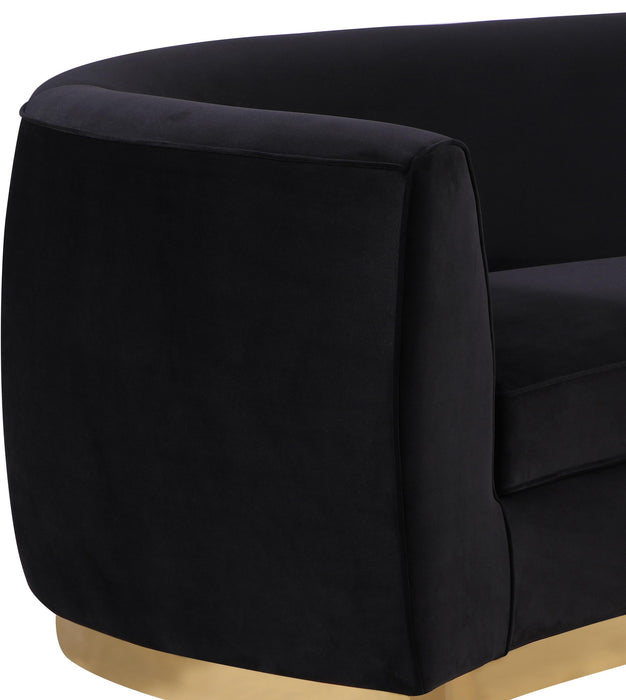 Julian Black Velvet Sofa - Home And Beyond