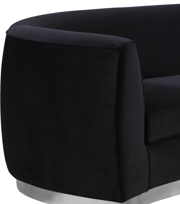 Julian Black Velvet Sofa - Home And Beyond