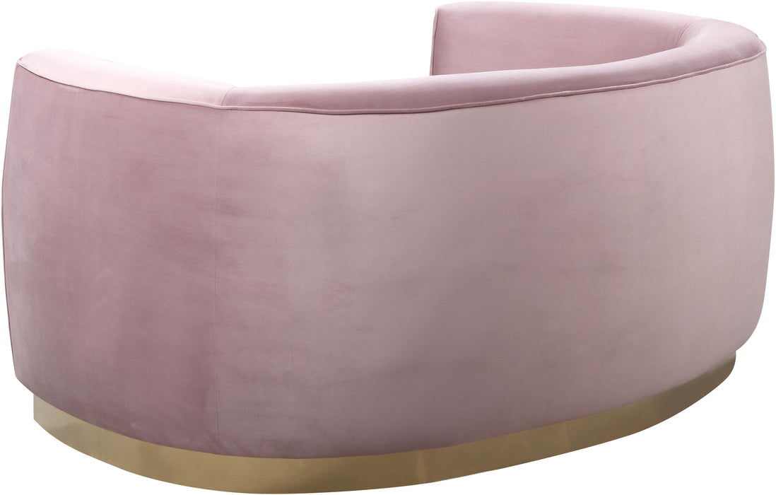 Julian Pink Velvet Loveseat