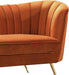 Margo Cognac Velvet Sofa - Home And Beyond