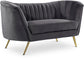 Margo Grey Velvet Loveseat image