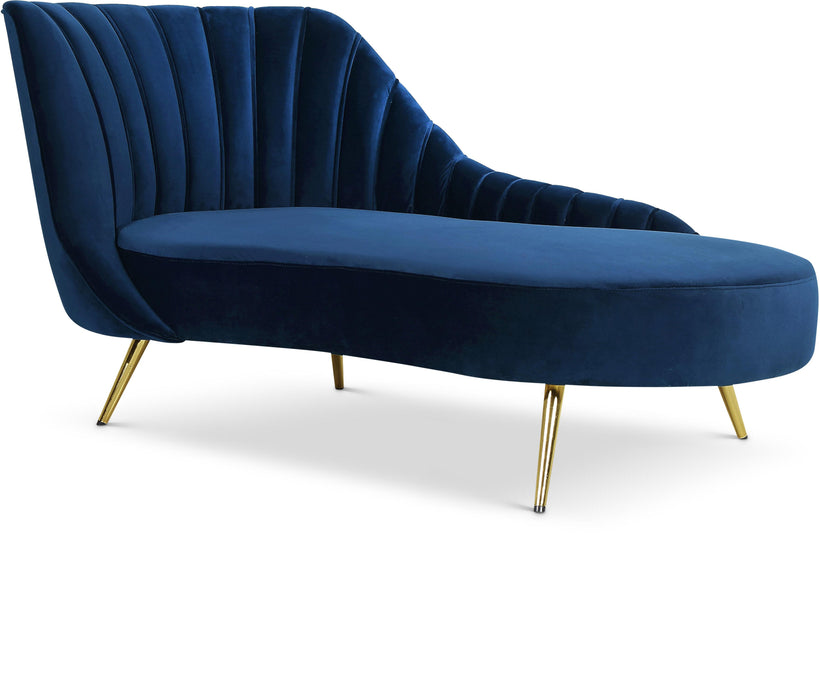 Margo Navy Velvet Chaise image