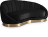 Shelly Black Velvet Chaise image