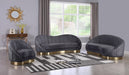 Shelly Grey Velvet Sofa - Home And Beyond