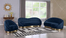 Shelly Navy Velvet Chaise - Home And Beyond