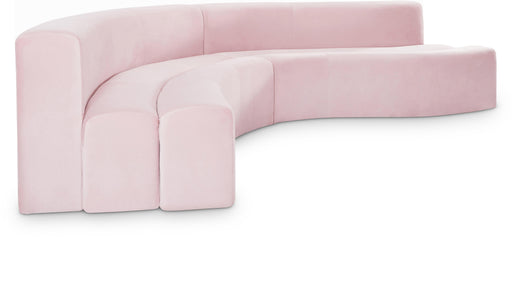 Curl Pink Velvet 2pc. Sectional image