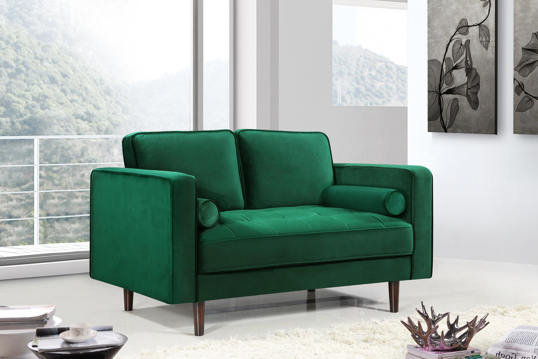 Emily Green Velvet Loveseat