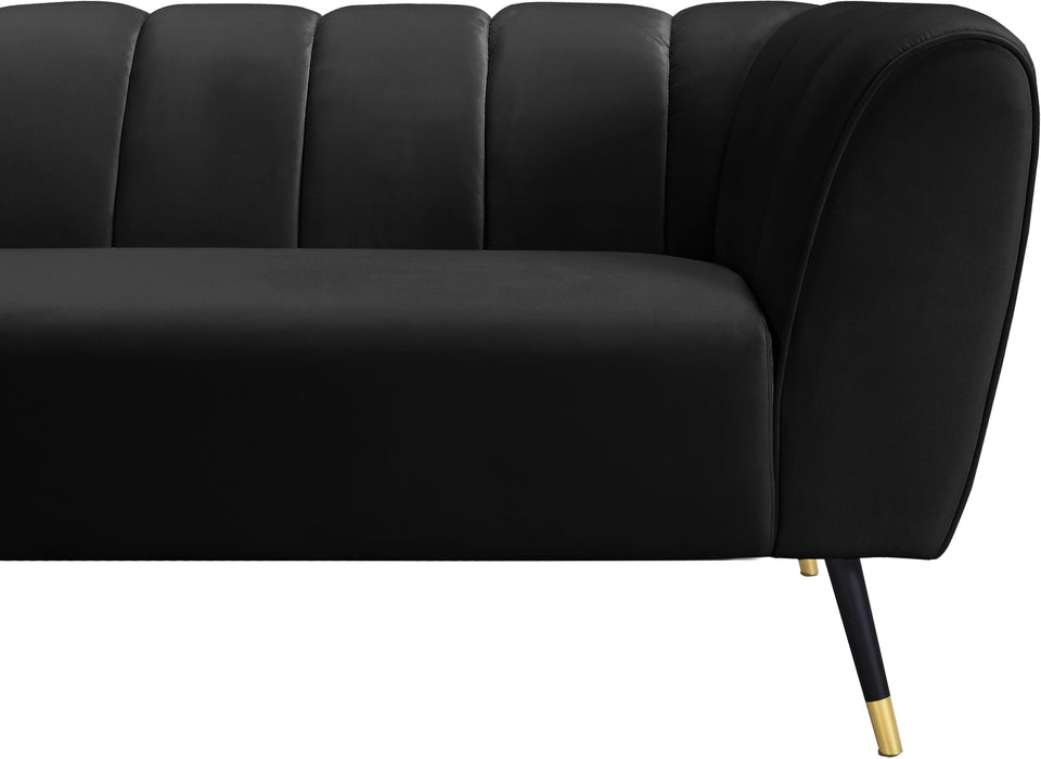 Beaumont Black Velvet Sofa - Home And Beyond
