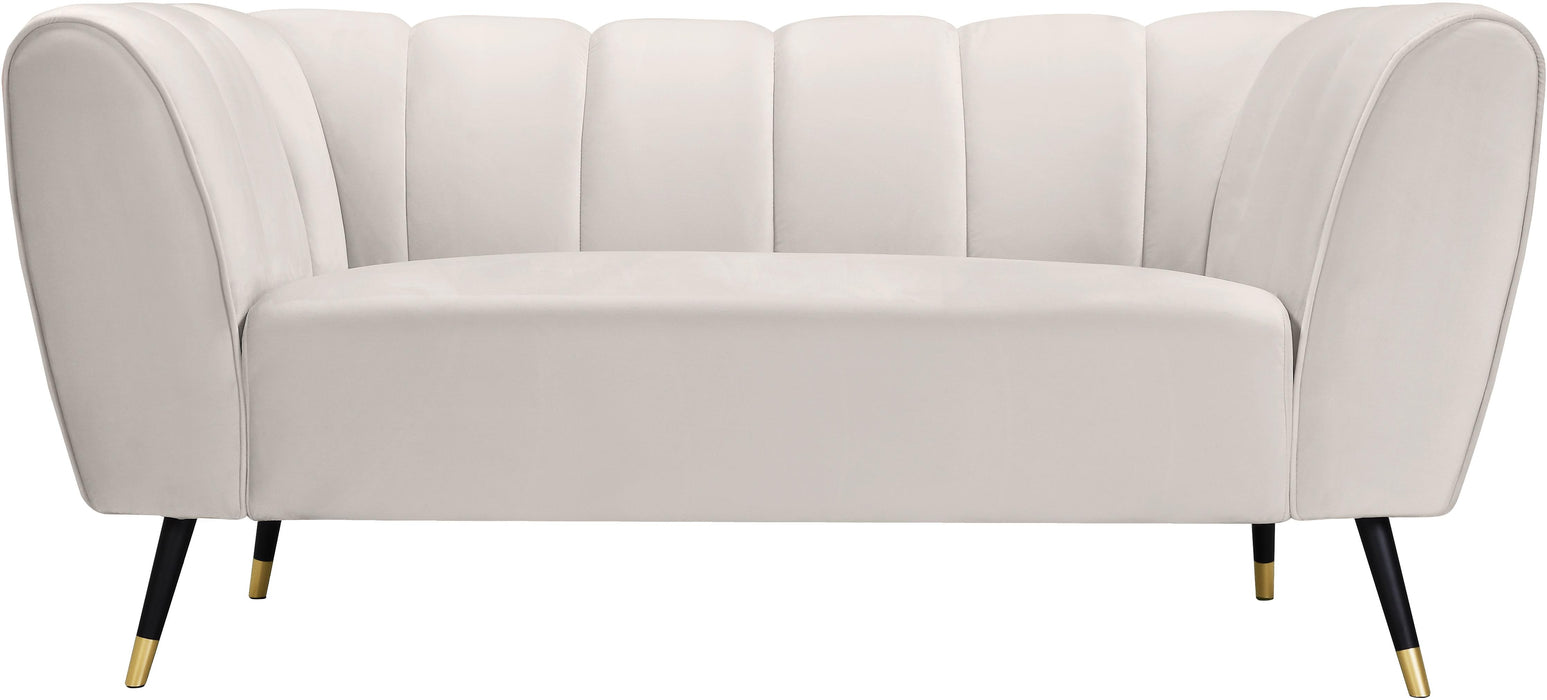 Beaumont Cream Velvet Loveseat