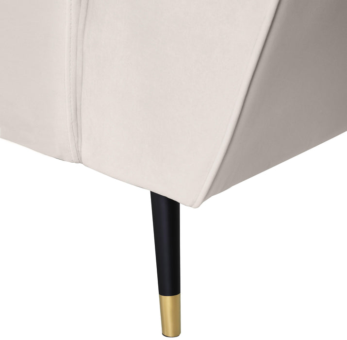 Beaumont Cream Velvet Loveseat - Home And Beyond