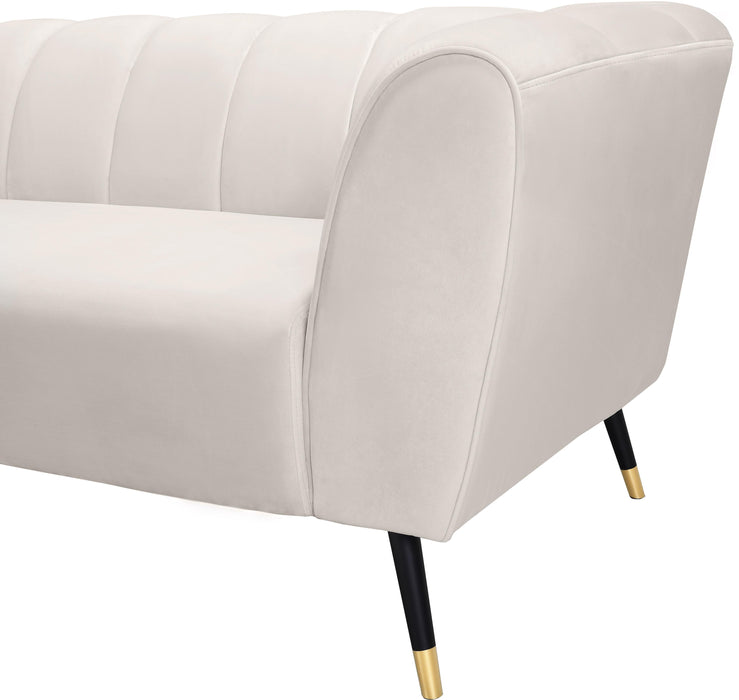 Beaumont Cream Velvet Sofa - Home And Beyond