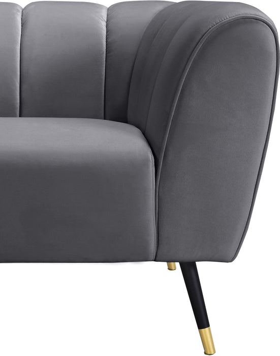 Beaumont Grey Velvet Chair