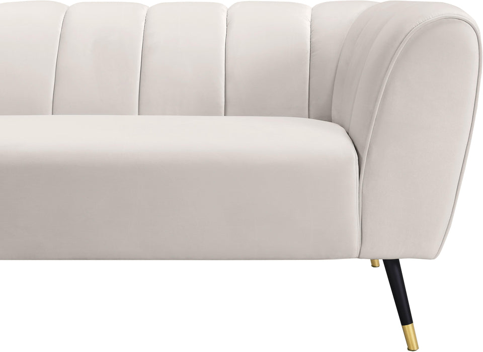 Beaumont Cream Velvet Sofa - Home And Beyond