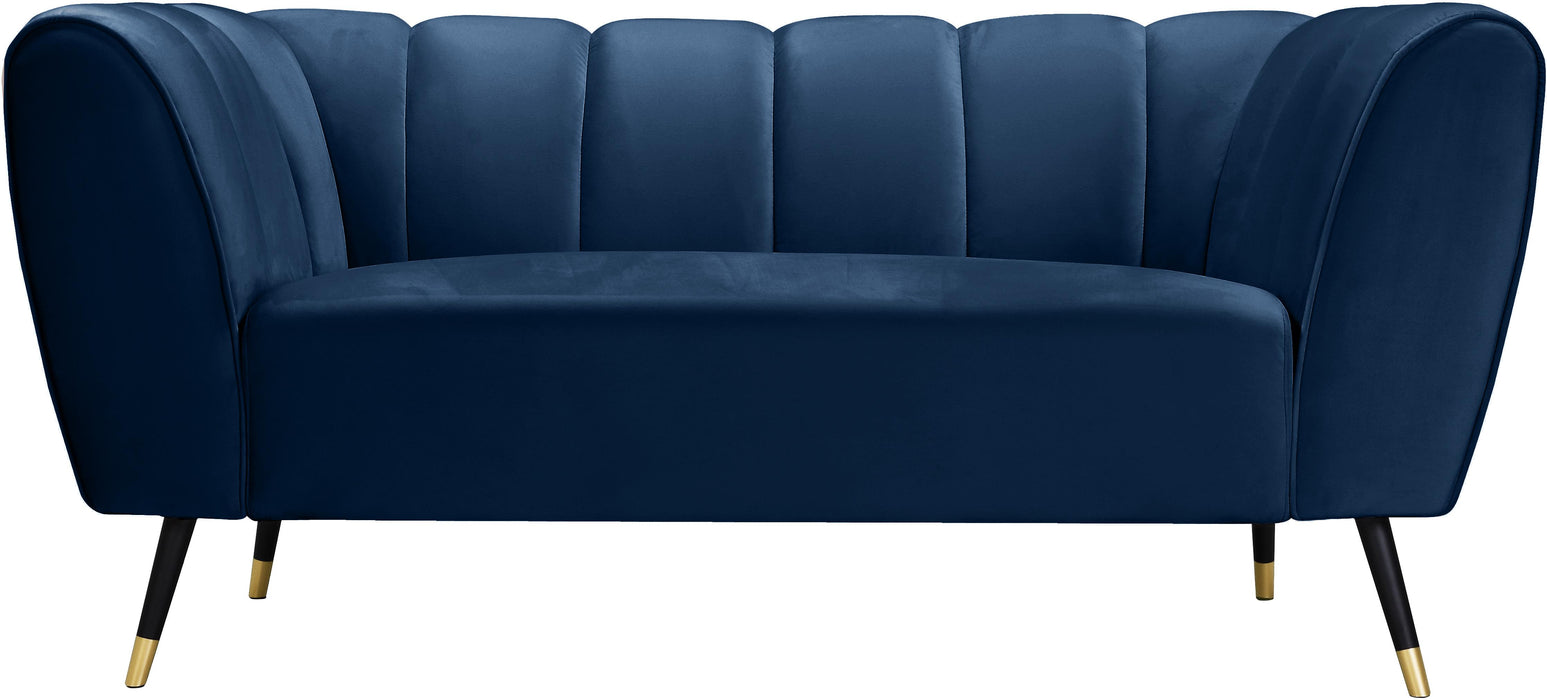 Beaumont Navy Velvet Loveseat