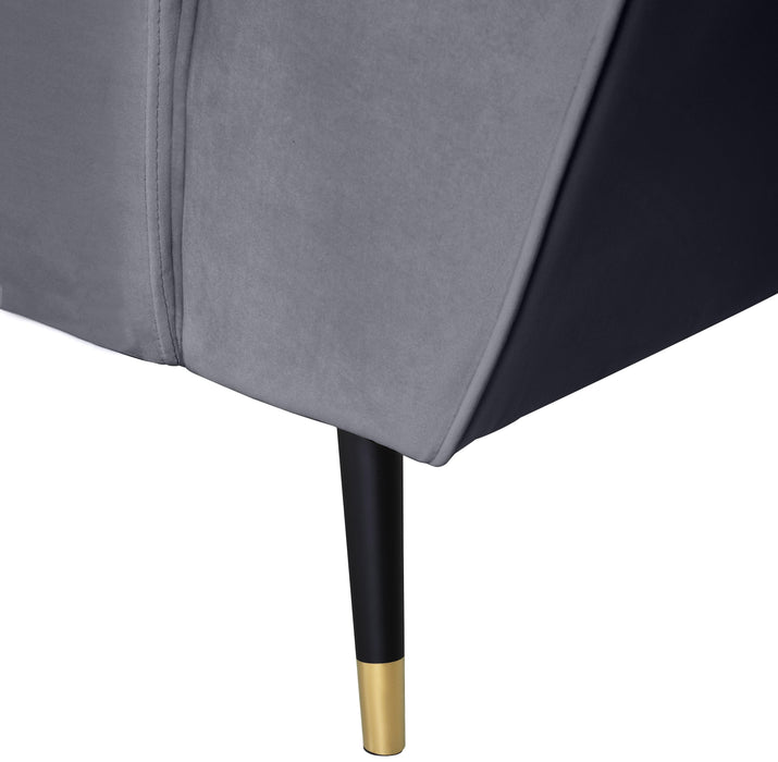 Beaumont Grey Velvet Sofa - Home And Beyond