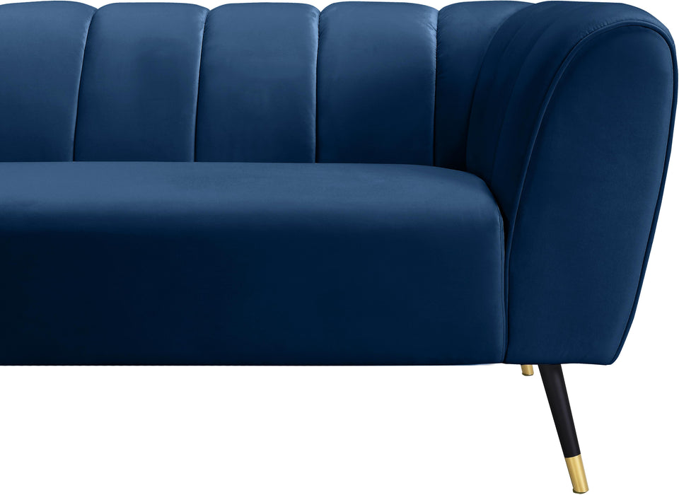 Beaumont Navy Velvet Sofa - Home And Beyond