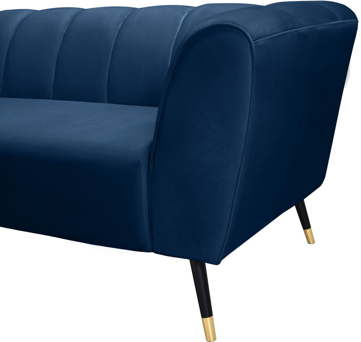 Beaumont Navy Velvet Sofa - Home And Beyond