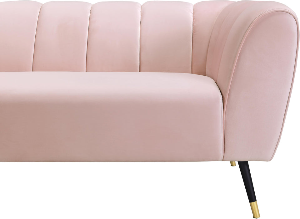 Beaumont Pink Velvet Sofa - Home And Beyond