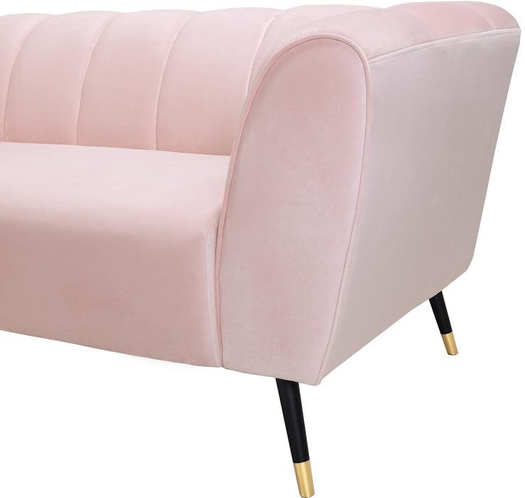 Beaumont Pink Velvet Sofa - Home And Beyond