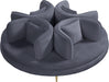 Circlet Grey Velvet Round Sofa Settee - Home And Beyond
