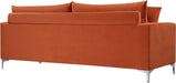 Naomi Cognac Velvet Sofa - Home And Beyond