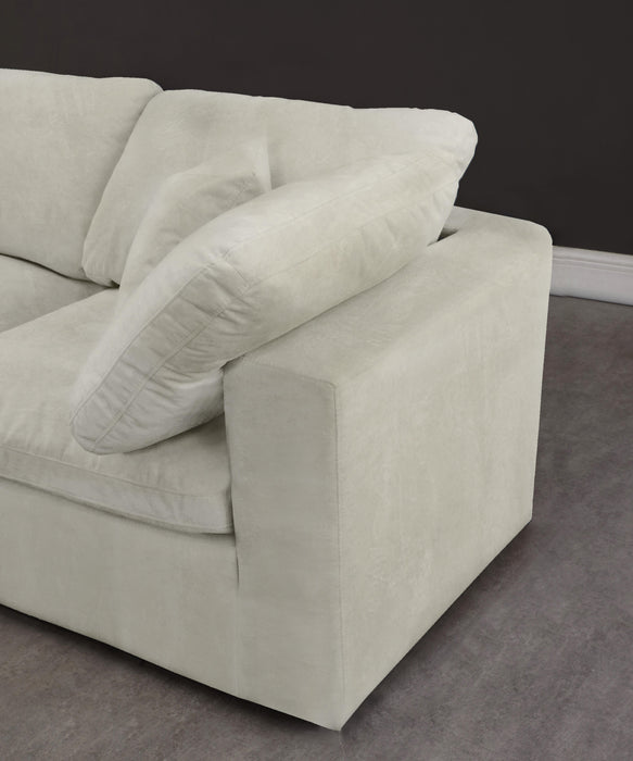 Cozy Cream Velvet Cloud Modular Sofa - Home And Beyond