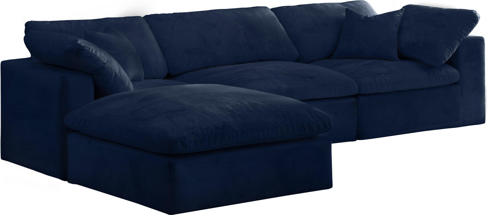 Cozy Navy Velvet Cloud Modular Sectional