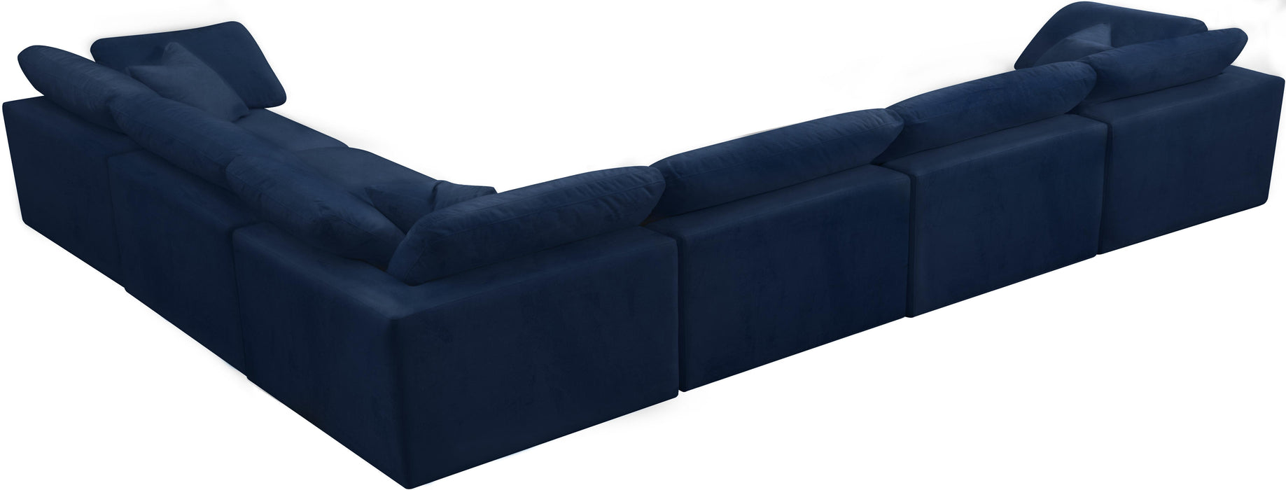 Cozy Navy Velvet Cloud Modular Sectional