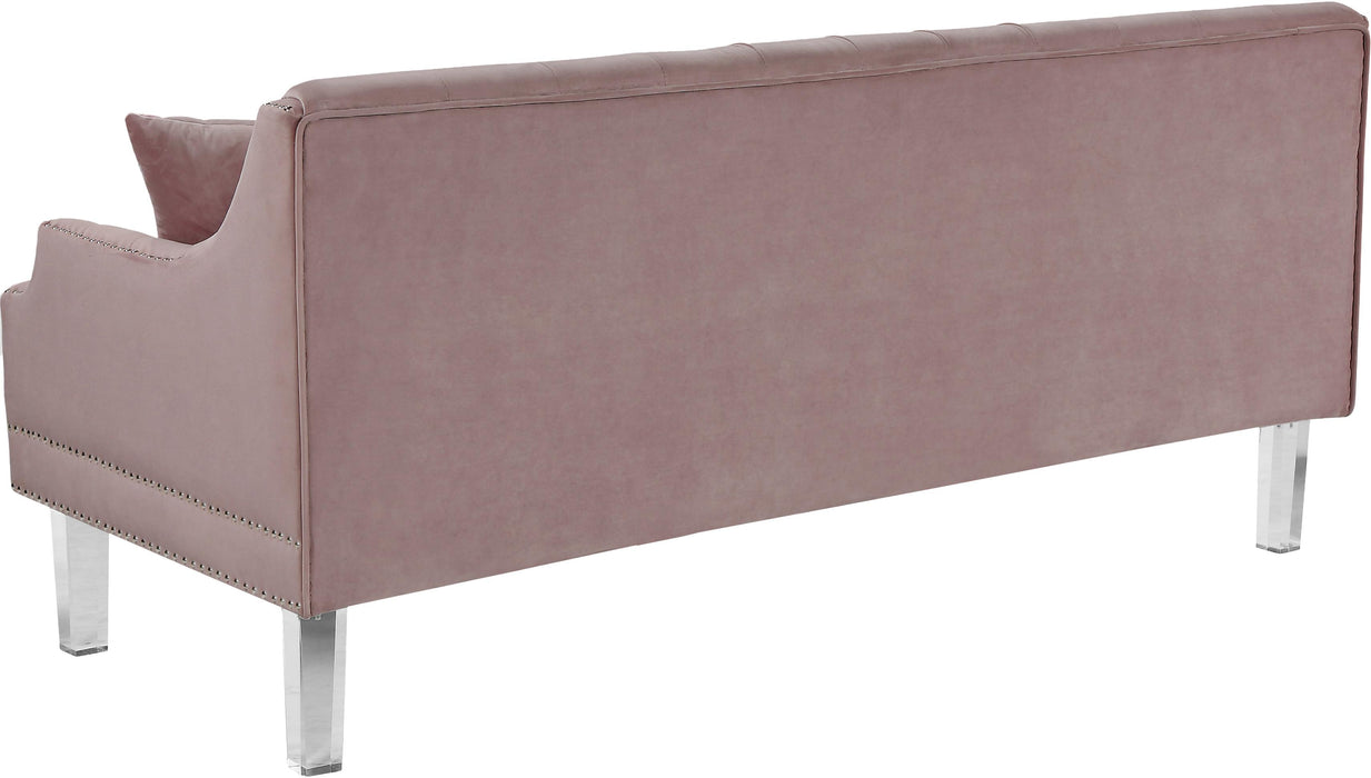 Roxy Pink Velvet Sofa