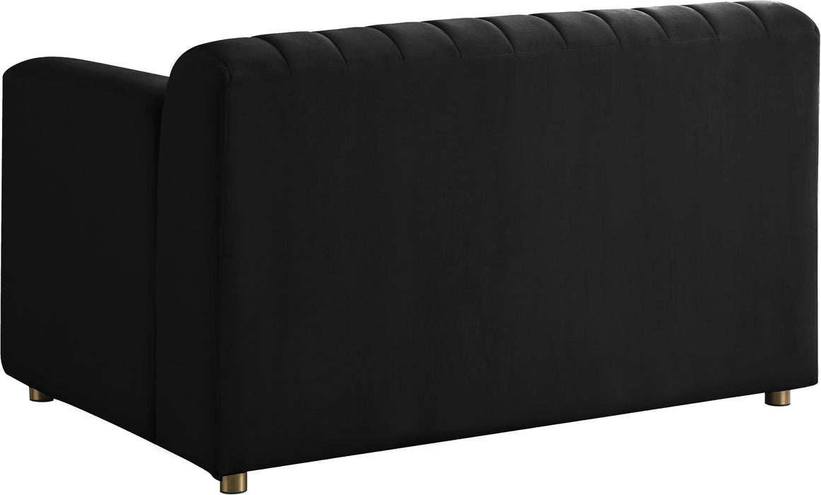 Naya Black Velvet Chair